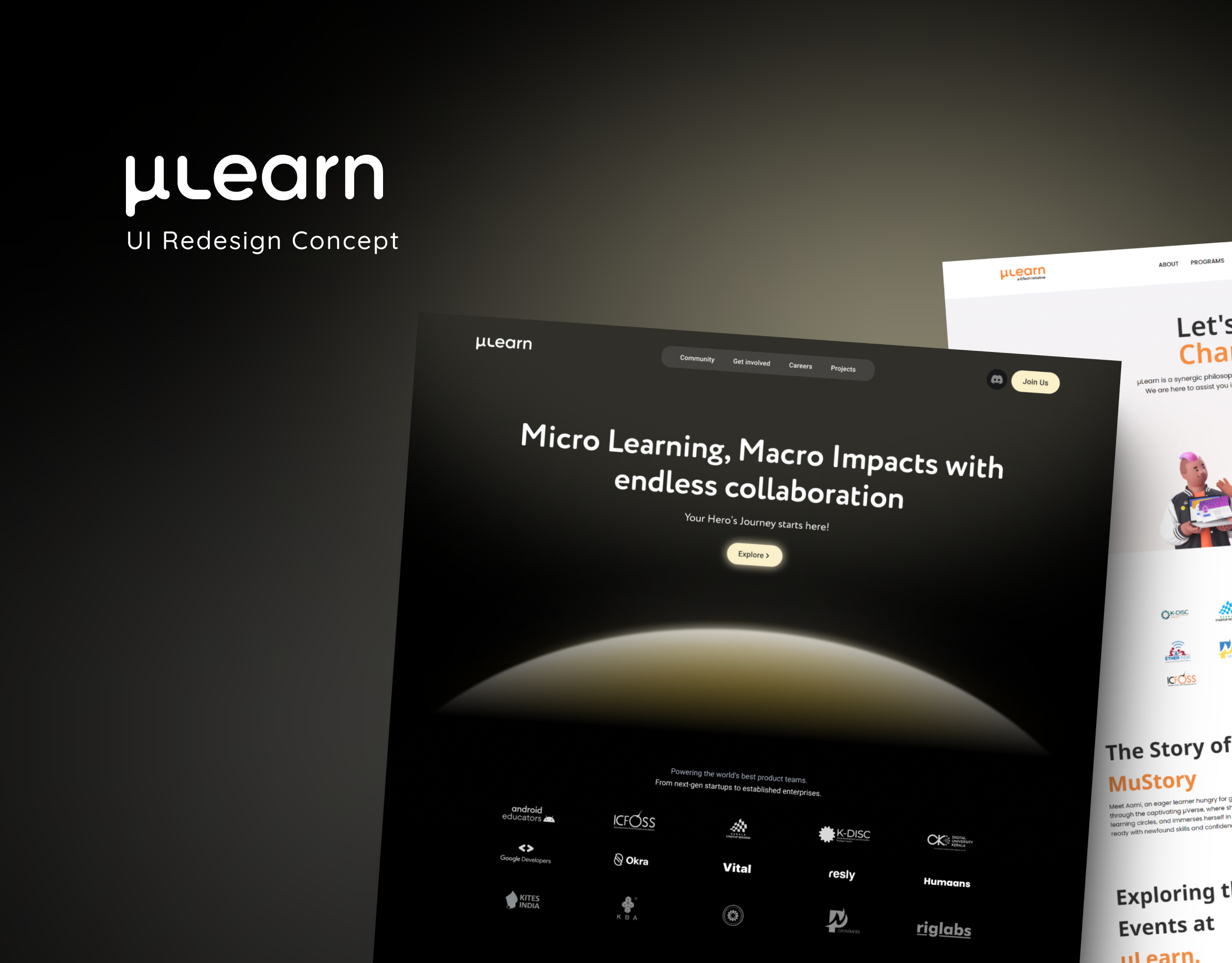 µLearn UI Redesign Concept